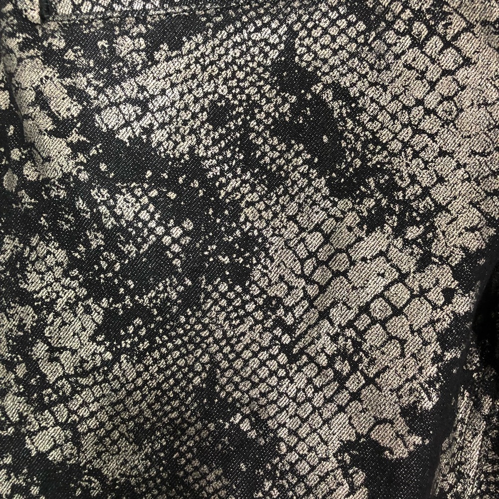 Free People Women’s Metallic Python Print Skinny … - image 4